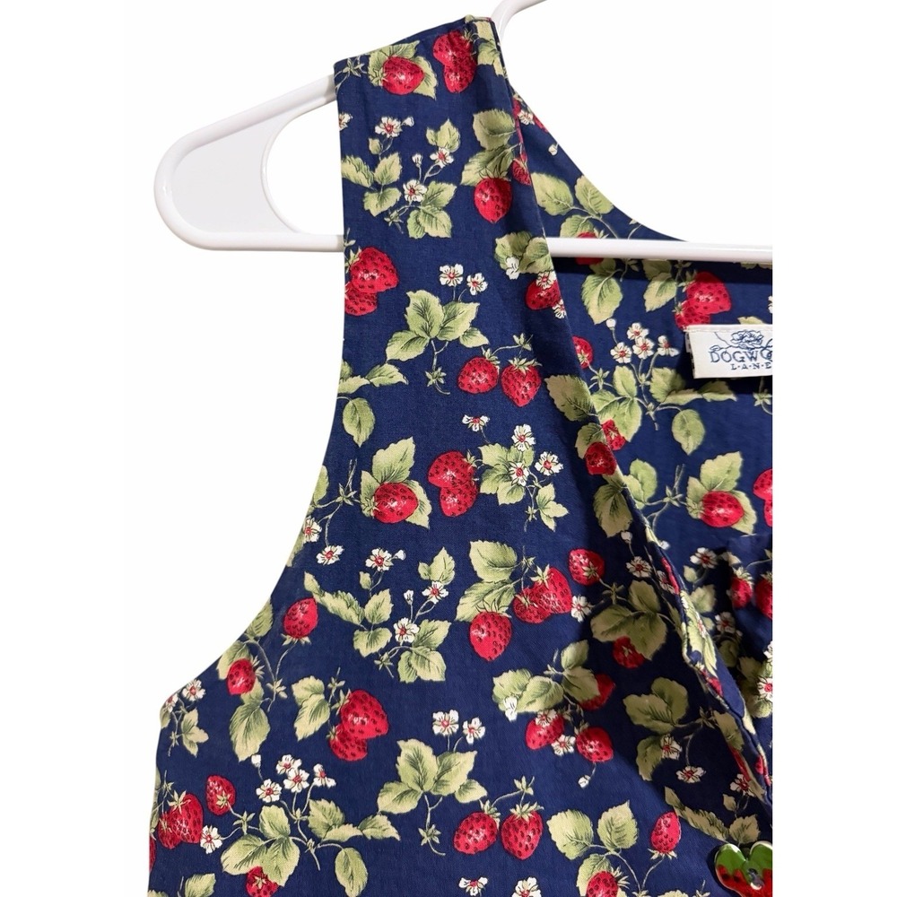 Dogwood Lane Strawberry Fields Cottage Farm Core Sleeveless Dress Women's Small - Picture 8 of 14